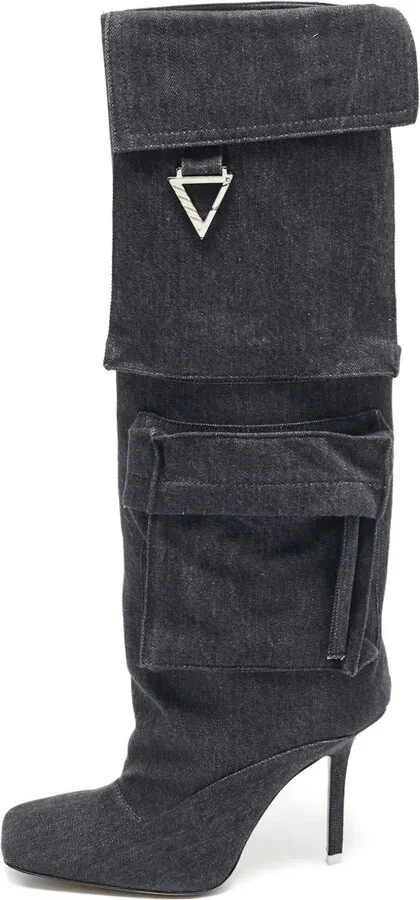 Cargo-Pocket Knee-High Boots - Image 2