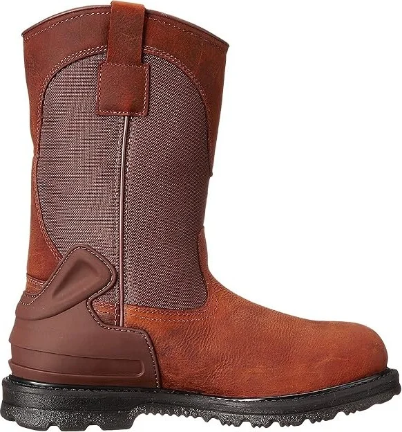 Carhartt 11 Waterproof Non-Safety Toe Wellington Boot Men's Work Pull-on Boots Bison Brown : 8.5 D - Medium, Cordura/Leather/Textile - Image 8