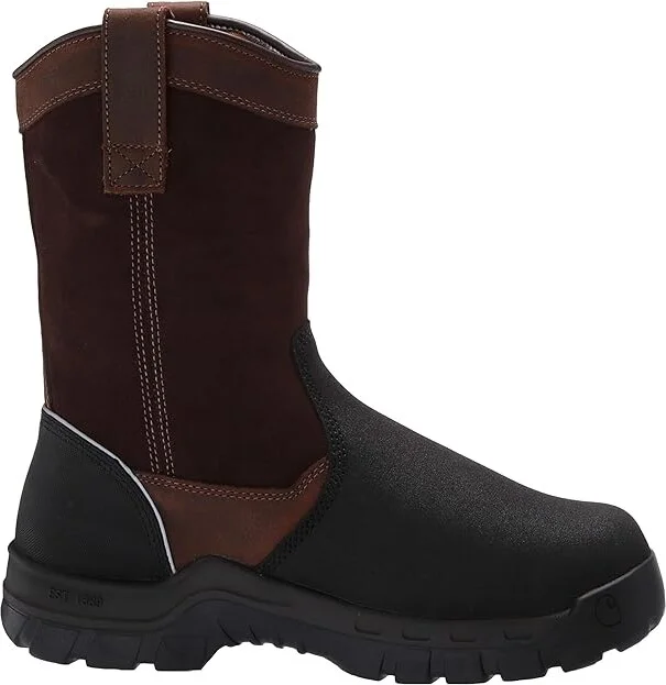 Carhartt 11 Wellington Waterproof Metguard Comp Toe Industrial Boot Men's Work Boots Brown Oil Tan/Black Coated : 11 D - Medium - Image 4