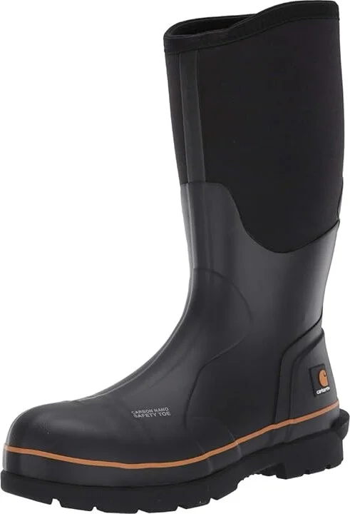 Carhartt 15 Waterproof Carbon Nano Comp Toe Rubber Boot Men's Work Boots Black : 7 D - Medium - Image 2