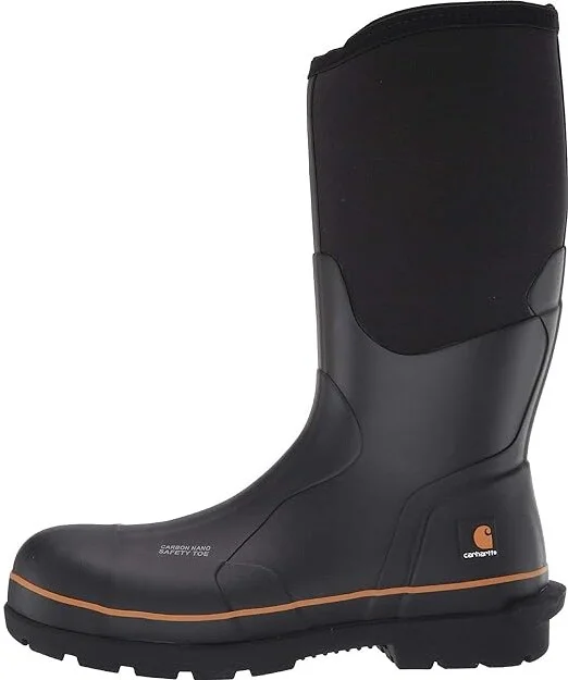 Carhartt 15 Waterproof Carbon Nano Comp Toe Rubber Boot Men's Work Boots Black : 7 D - Medium - Image 7