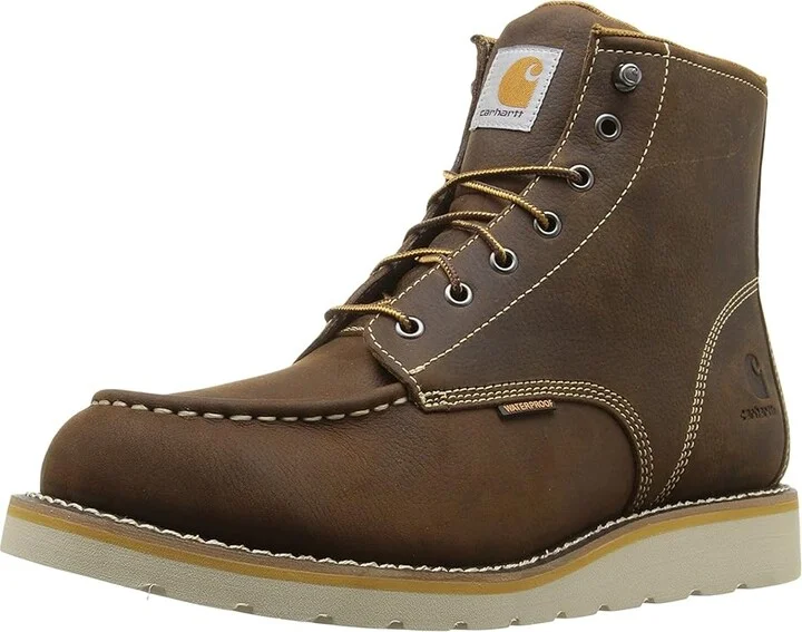 Carhartt 6-Inch Non-Safety Toe Wedge Boot Men's Work Boots Brown Oil Tanned Leather : 9 D - Medium - Image 2