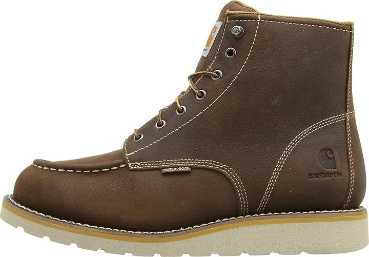 Carhartt 6-Inch Non-Safety Toe Wedge Boot Men's Work Boots Brown Oil Tanned Leather : 9 D - Medium - Image 7