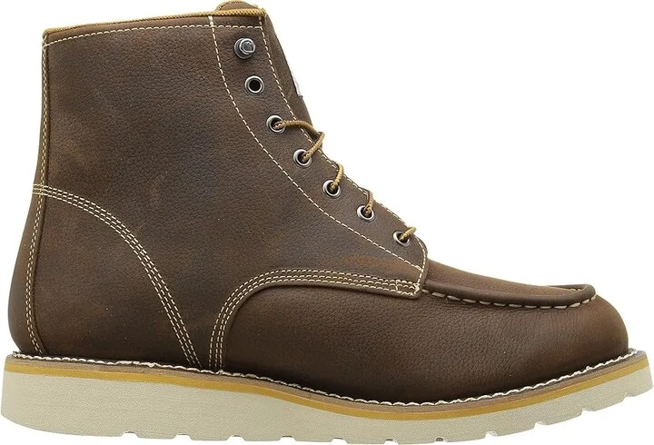 Carhartt 6-Inch Non-Safety Toe Wedge Boot Men's Work Boots Brown Oil Tanned Leather : 9 D - Medium - Image 8