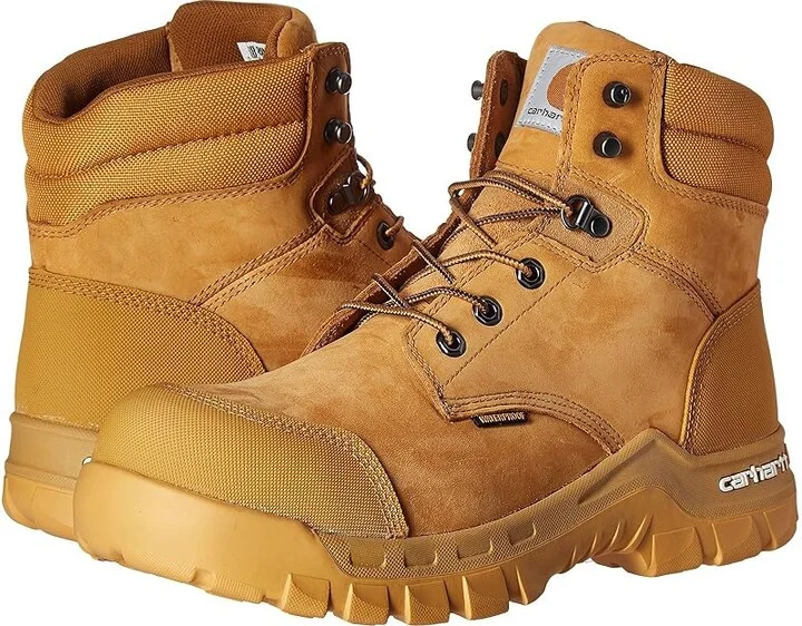 Carhartt 6 Rugged Flex Waterproof Comp Toe Work Boot Men's Work Boots Wheat Oil Tanned Leather : 8 D - Medium
