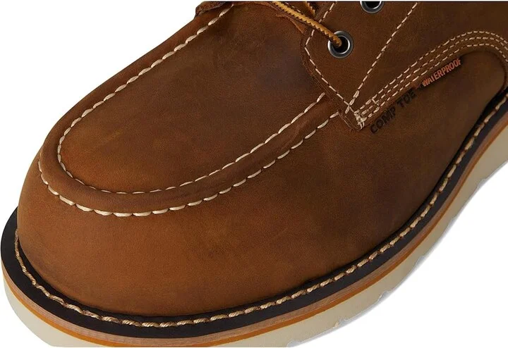 Carhartt 6 Waterproof Moc Nano Toe Wedge Work Boots Men's Hiking Boots Light Brown : 9.5 E - Wide, Leather/Rubber - Image 2
