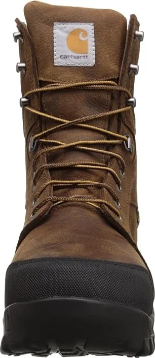 Carhartt 8 Waterproof Composite Toe Internal Metatarsal Guard Work Boot Men's Work Boots Dark Brown Oil Tanned : 12 D - Medium, Leather - Image 5