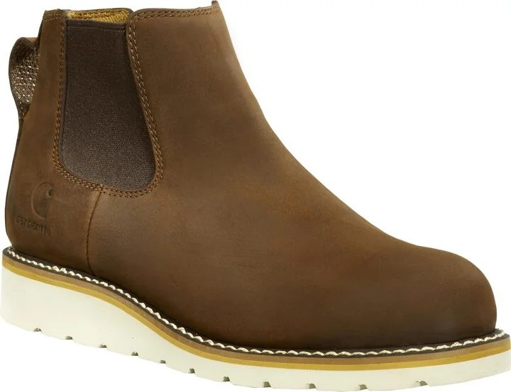 Carhartt Footwear FW5025 Women's Chelsea Pull-On Wedge Boot - 9 - Dark Brown