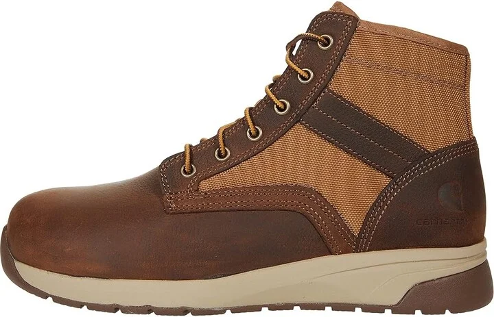 Carhartt Force 5 Lightweight Sneaker Boot Nano Comp Toe Men's Shoes Brown Leather/Tan Duck : 8 D - Medium - Image 6