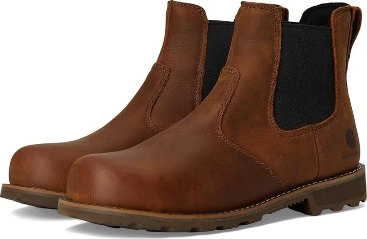 Carhartt Frontier Water Resistant Steel Toe Chelsea Cowboy Boots Brown : 11 D - Medium, Leather
