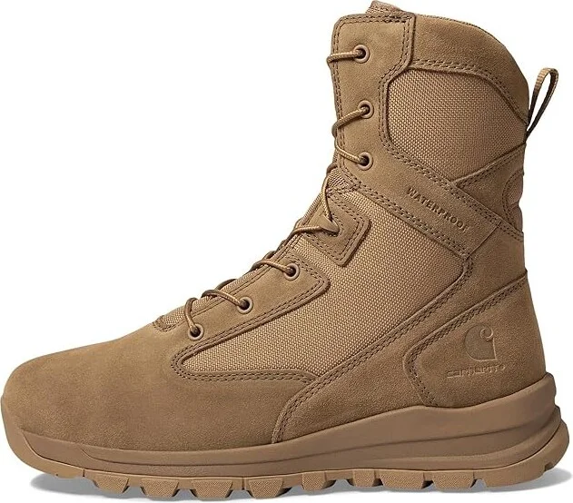 Carhartt Gilmore WP 8 Side Zip Soft Toe Boot Men's Boots Coyote Suede : 7 D - Medium, Leather - Image 6