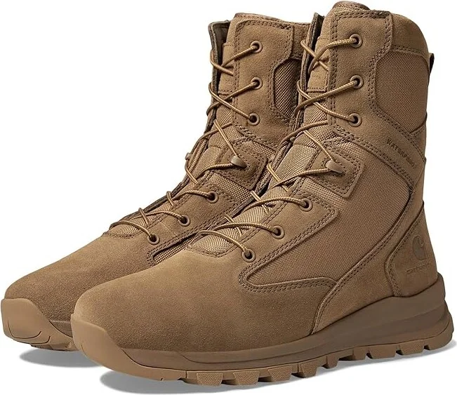 Carhartt Gilmore WP 8 Side Zip Soft Toe Boot Men's Boots Coyote Suede : 7 D - Medium, Leather