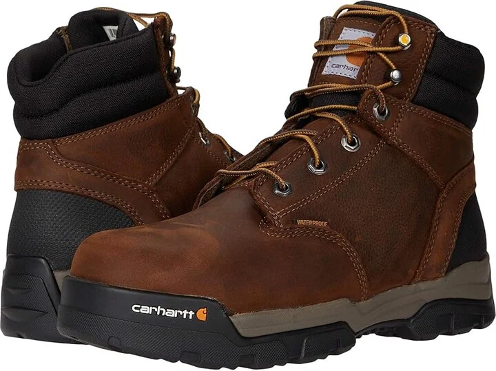 Carhartt Ground Force 6 Waterproof Comp Toe Men's Shoes Bison Brown/Oil Tan : 11.5 D - Medium, Leather