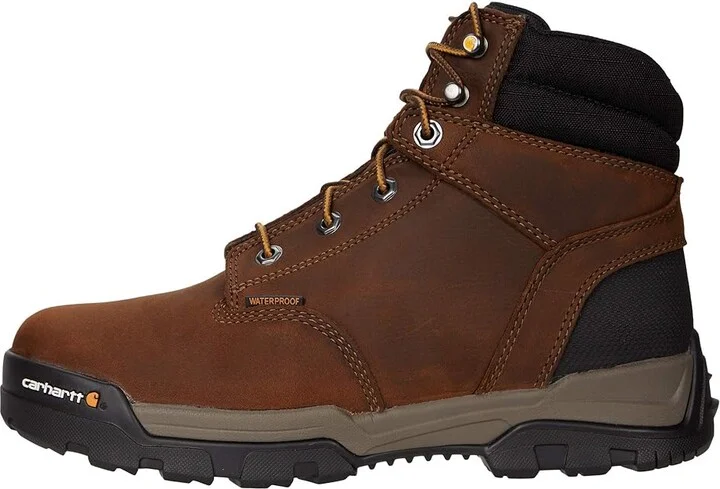 Carhartt Ground Force 6 Waterproof Soft Toe Men's Shoes Bison Brown/Oil Tan : 10.5 D - Medium, Leather - Image 6