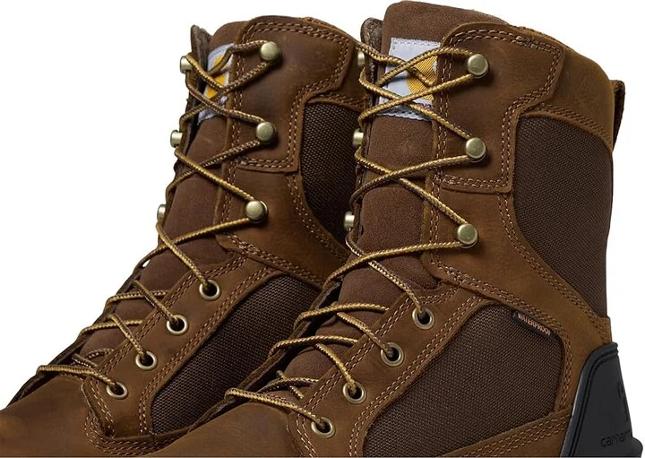 Carhartt Ironwood Waterproof 8 Soft Toe Work Boot Men's Shoes Bison Brown Oil Tan : 10 D - Medium, Leather/Textile - Image 5