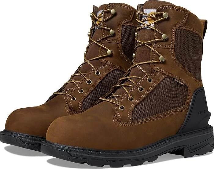 Carhartt Ironwood Waterproof 8 Soft Toe Work Boot Men's Shoes Bison Brown Oil Tan : 10 D - Medium, Leather/Textile