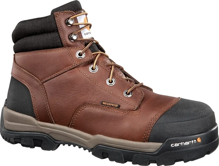 Carhartt Men's 6" Ground Force Waterproof Work Boot Composite Toe Brown 12 D
