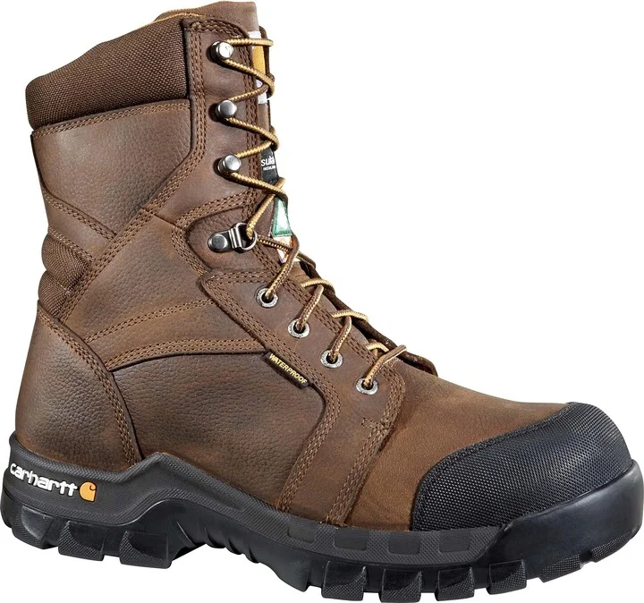 Carhartt Men's 8" Rugged Flex Waterproof Insulated Composite Toe Work Boot Brown 15 EE