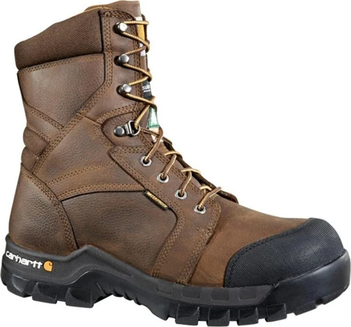 Carhartt Men's 8" Rugged Flex Waterproof Insulated Composite Toe Work Boot Brown 9.5 EE