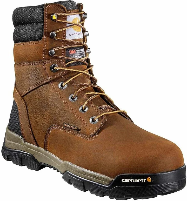 Carhartt Men's Ground Force Waterproof Work Boot Composite Toe Brown 12 D