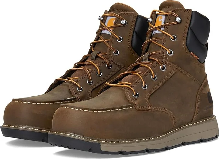 Carhartt Millbrook 6 Waterproof Nano Toe Wedge Boot Cowboy Boots Mossy Brown : 9.5 D - Medium, Leather