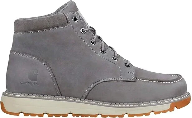 Carhartt Millbrook Moc Toe Wedge Boot Men's Boots Grey : 14 D - Medium, Leather - Image 7