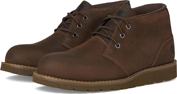 Carhartt Plain Toe Wedge Chukka Men's Hiking Boots Dark Brown : 9.5 E - Wide, Leather