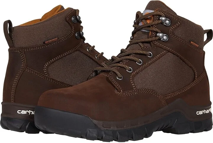 Carhartt Rugged Flex 6 Waterproof Steel Toe Men's Shoes Chocolate Brown Oil Tanned : 8 D - Medium, Leather