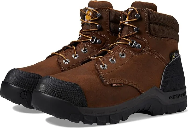 Carhartt Rugged Flex Waterproof Internal Met Guard Comp Toe 6 Work Boot Men's Boots Brown Oil Tanned Leather : 8 D - Medium