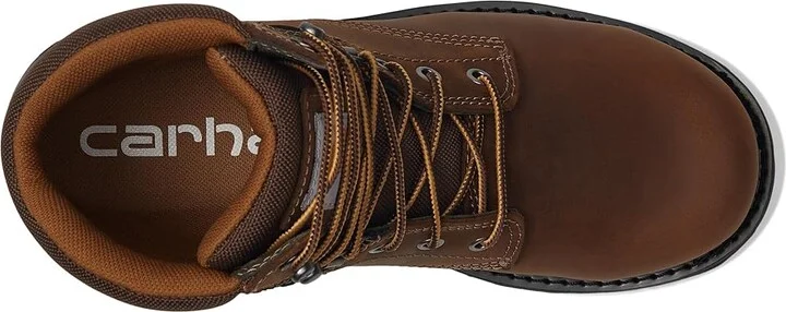 Carhartt Traditional Welt 6 Steel Toe Work Boot Men's Work Boots Crazy Horse Brown Leather : 8 D - Medium - Image 3
