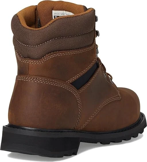 Carhartt Traditional Welt 6 Steel Toe Work Boot Men's Work Boots Crazy Horse Brown Leather : 8 D - Medium - Image 5
