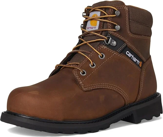 Carhartt Traditional Welt 6 Steel Toe Work Boot Men's Work Boots Crazy Horse Brown Leather : 8 D - Medium - Image 6