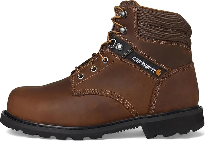Carhartt Traditional Welt 6 Steel Toe Work Boot Men's Work Boots Crazy Horse Brown Leather : 8 D - Medium - Image 7