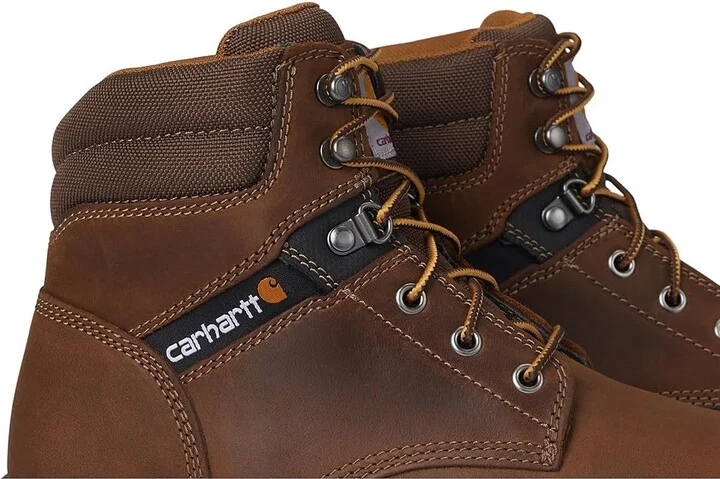 Carhartt Traditional Welt 6 Steel Toe Work Boot Men's Work Boots Crazy Horse Brown Leather : 8 D - Medium - Image 8