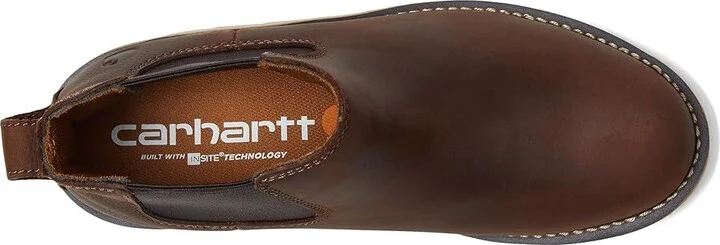 Carhartt Wedge 5 Chelsea Boot Soft Toe Women's Shoes Dark Bison Oil Tanned : 6.5 B - Medium, Leather - Image 2