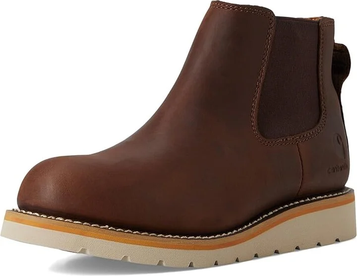 Carhartt Wedge 5 Chelsea Boot Soft Toe Women's Shoes Dark Bison Oil Tanned : 6.5 B - Medium, Leather - Image 5