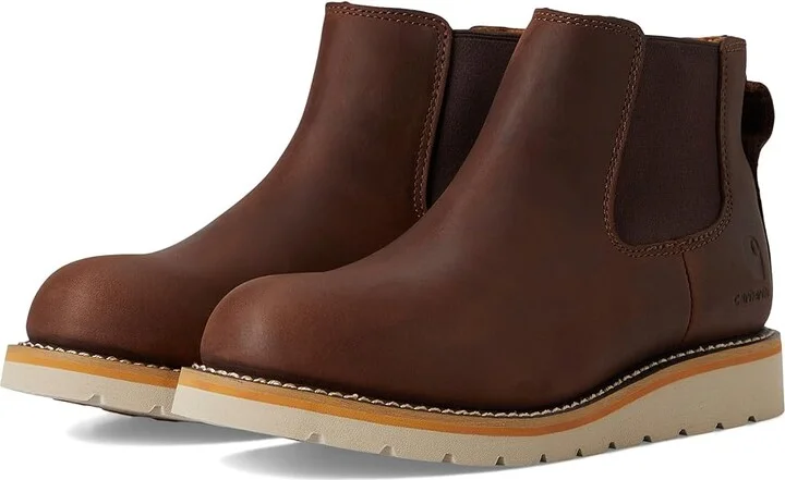 Carhartt Wedge 5 Chelsea Boot Soft Toe Women's Shoes Dark Bison Oil Tanned : 6.5 B - Medium, Leather