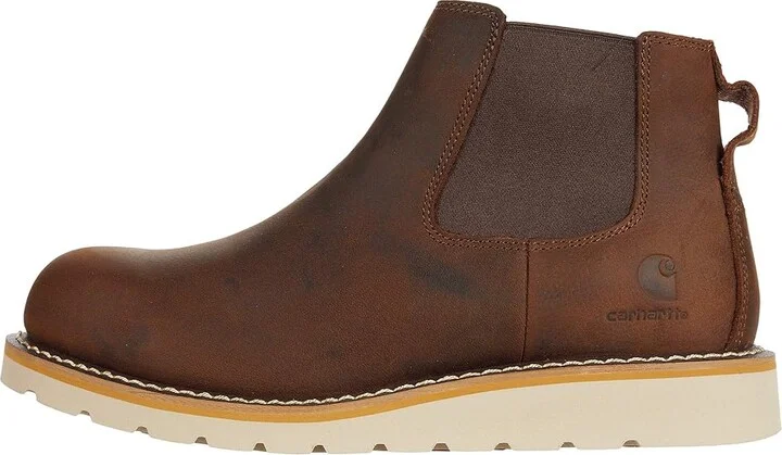 Carhartt Wedge 5 Chelsea Pull-On Boot Soft Toe Men's Shoes Dark Bison Oil Tanned : 8 D - Medium, Leather - Image 6