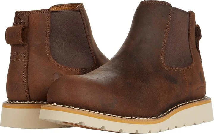 Carhartt Wedge 5 Chelsea Pull-On Boot Soft Toe Men's Shoes Dark Bison Oil Tanned : 8 D - Medium, Leather