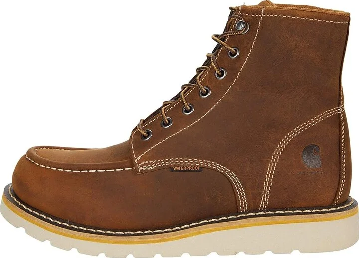 Carhartt Wedge 6 Waterproof Soft Toe Women's Shoes Dark Bison Oil Tanned : 8.5 D - Wide, Leather - Image 6