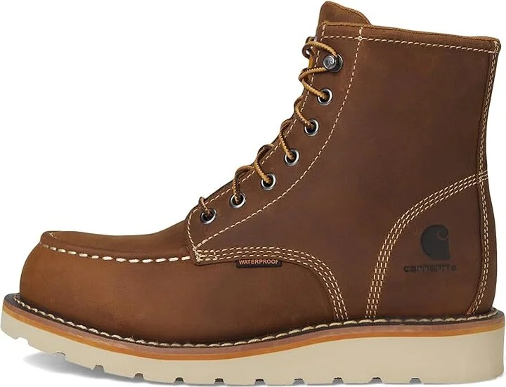 Carhartt Wedge 6 Waterproof Steel Toe Women's Shoes Light Brown : 11 D - Wide, Leather - Image 6