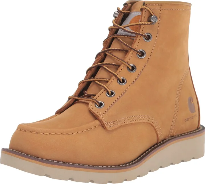 Carhartt Women's 6" Wedge Work Boot Moc Toe Wheat 9.5 M