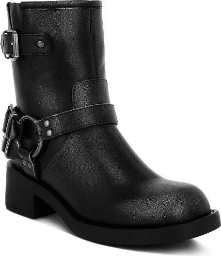 Caribou Harness Detail Biker Boots Women - Image 2