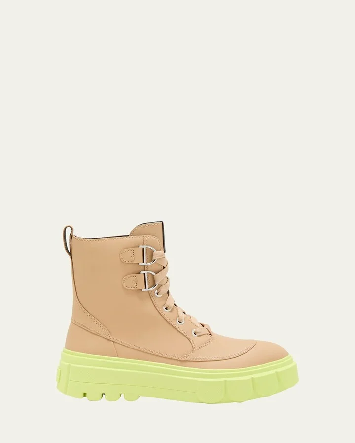 Caribou Leather Lace-Up Boots