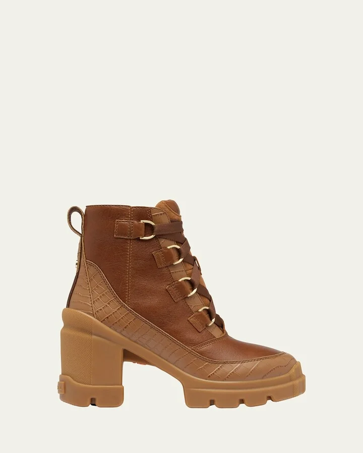 Caribou Leather Winter Heeled Booties