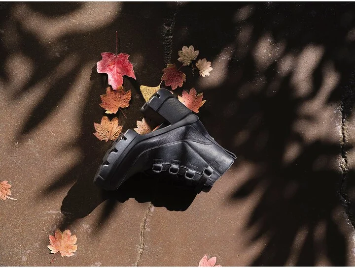 Caribou X Waterproof Lace-Up Block Heel Bootie - Image 9