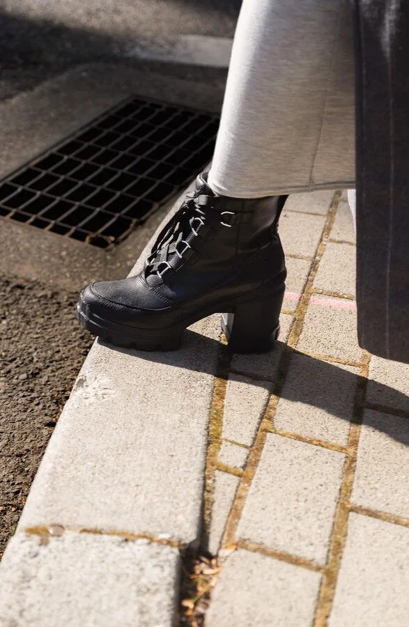 Caribou X Waterproof Lace-Up Block Heel Bootie - Image 2