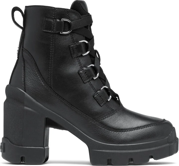 Caribou X Waterproof Lace-Up Block Heel Bootie - Image 3