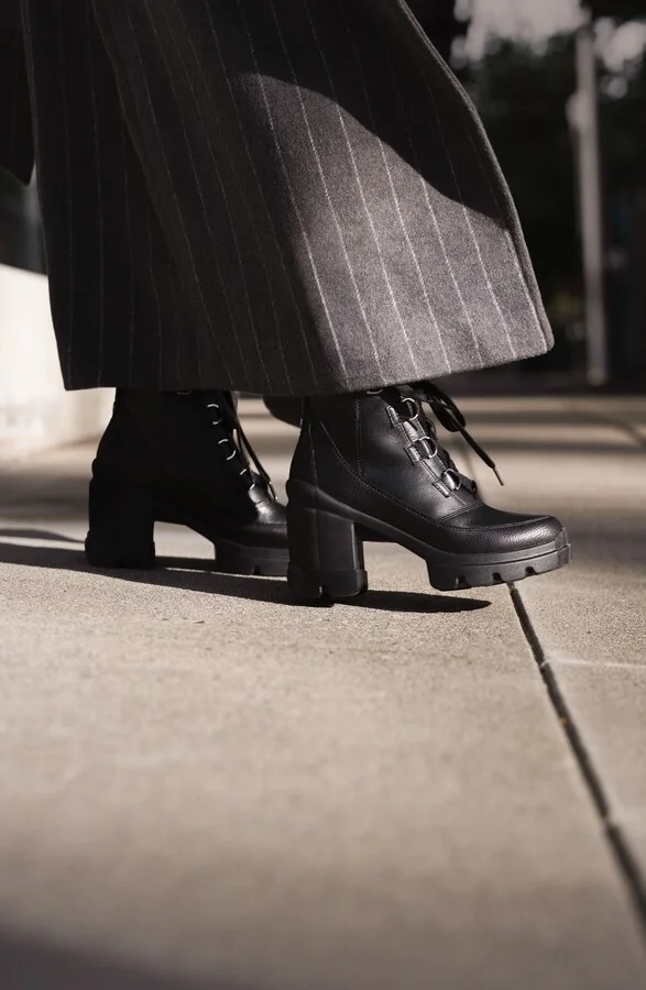 Caribou X Waterproof Lace-Up Block Heel Bootie - Image 8