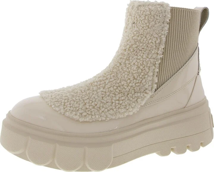 CARIBOU X Womens Lugged Sole Manmade Ankle Boots